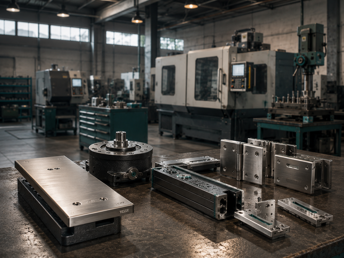 Tickr Overseas manufacturing facility in New Delhi — precision machined architectural hardware components