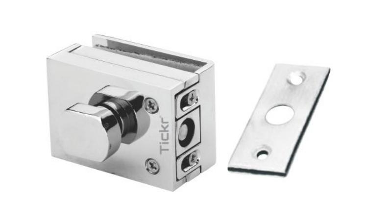 Tickr Tch 8567 Wall To Glass Lock (Bolt Lock)