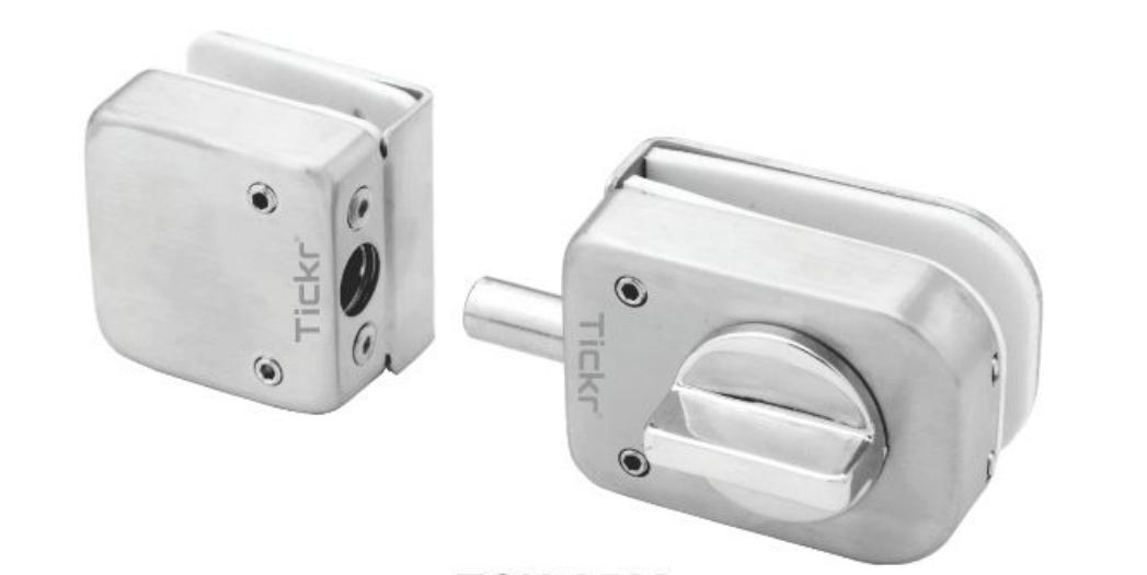 Tickr Tch 8568 Glass To Glass Lock(Bolt Lock)