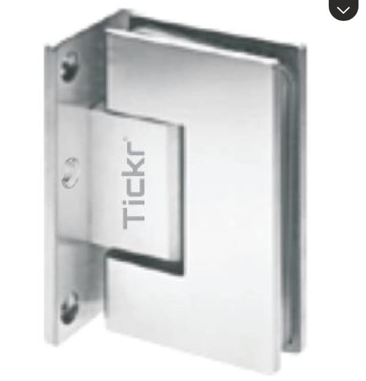 Tickr Tch-8431 Wall To Glass 90" Off Set Hinge